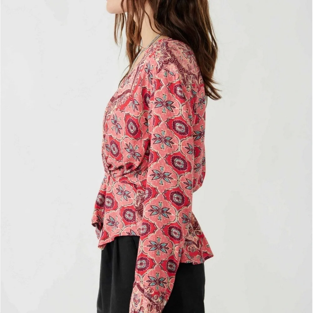 Free People Pink Floral Blouse - Picture 4 of 11